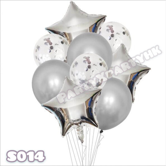 Party Sequins Star Balloon Decoration Set (Silver) – S014 - party X party