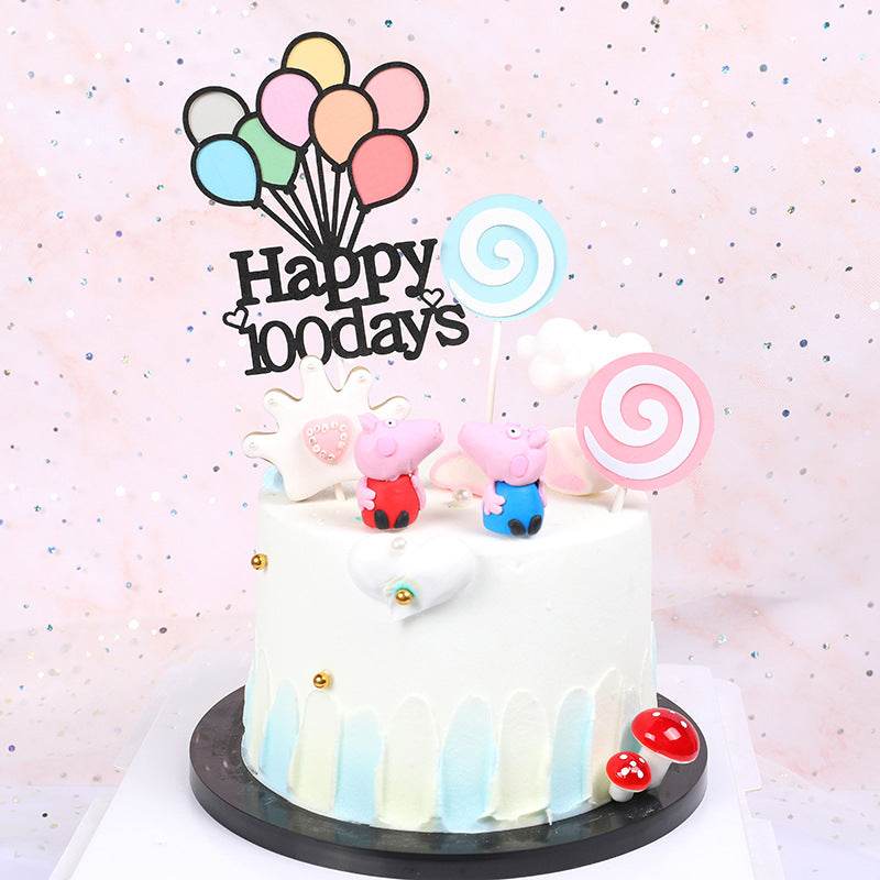 Colorful Balloon Cake Insert--A045/A046 - party X party