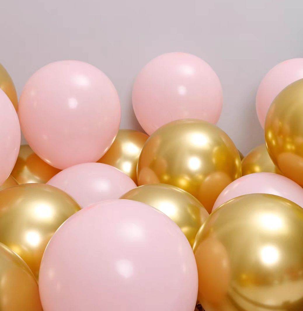 Metal Balloon Birthday Balloon Decoration Pink Gold Combination