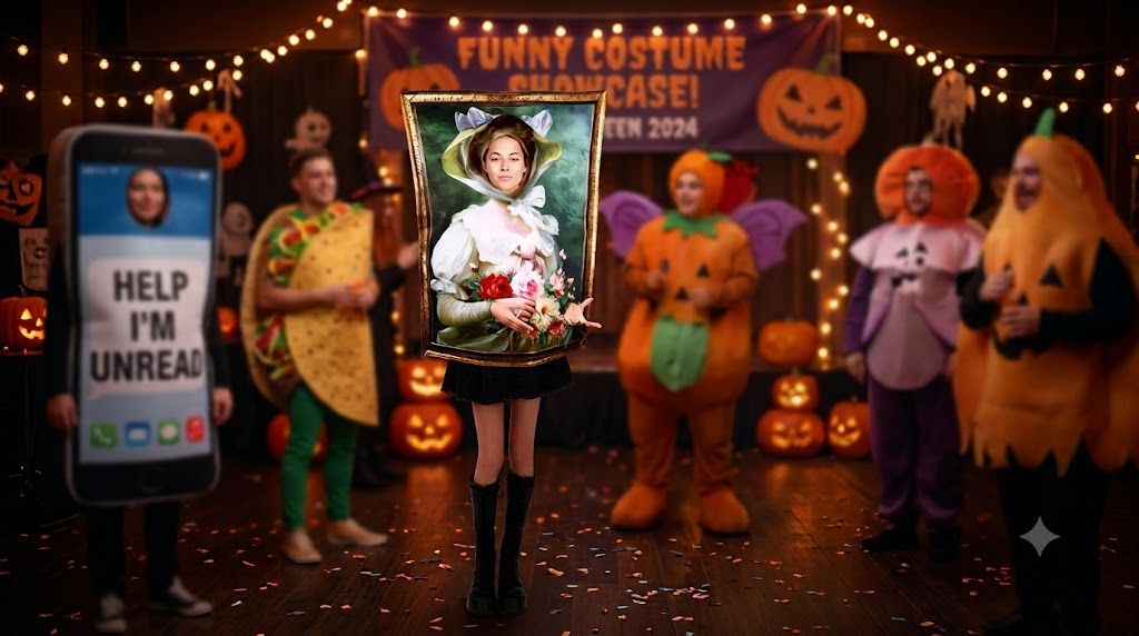 Need a Last-Minute Halloween Costume? The Lady Holding Bouquet Halloween Costume Has You Covered party X party