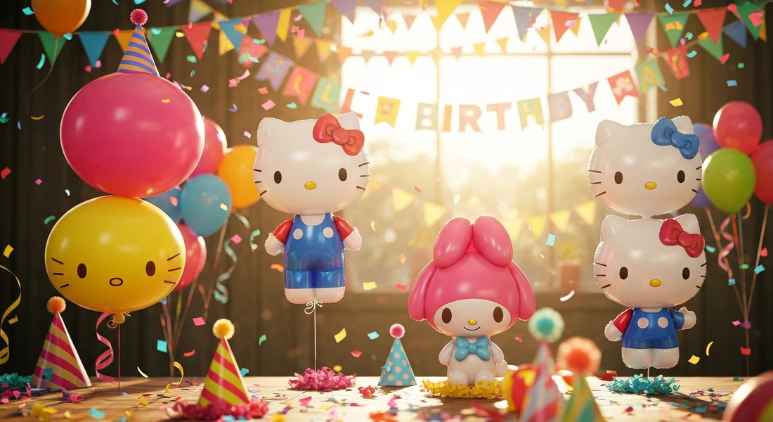 Bring Joy to Every Celebration: Hello Kitty, My Melody, Pudding Dog, Cinnamon Dog & Kuromi Balloons for the Perfect Party Decor