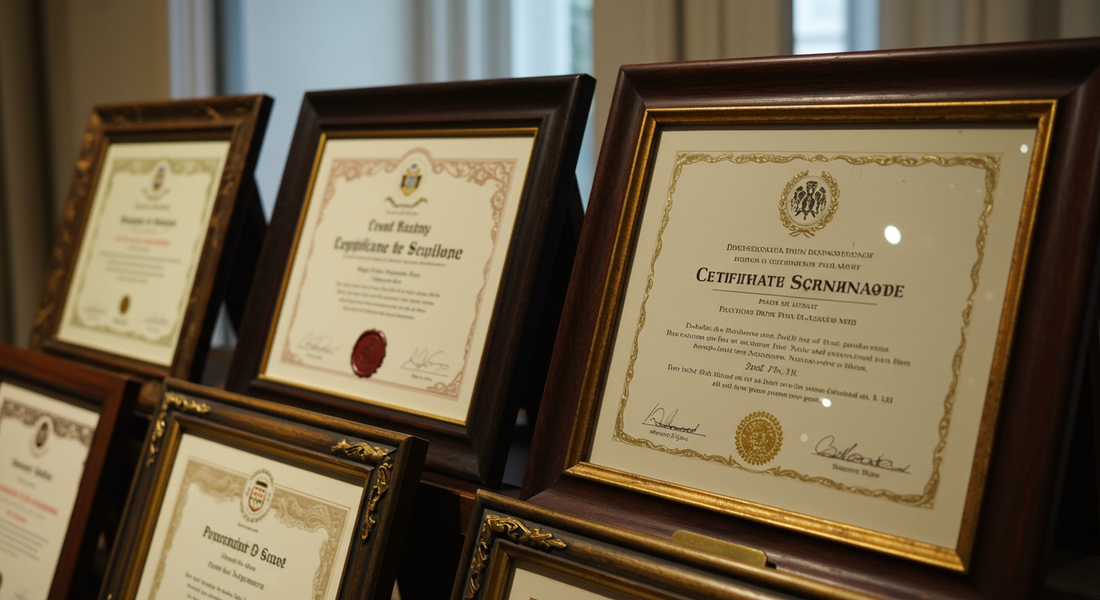 How to Choose the Perfect Frame for Certificates and Awards