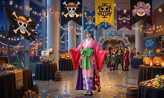 Want a Princess-Inspired Anime Costume This Halloween? Meet the One Piece Wano Country Arc – Kozuki Hiyori (Komurasaki Oiran) Kimono Cosplay Costume party X party