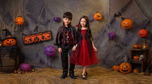Cosplay Vampire Witch Kids Costume Performance Outfit: Perfect for Play, Trick-or-Treating, and Halloween Adventures party X party