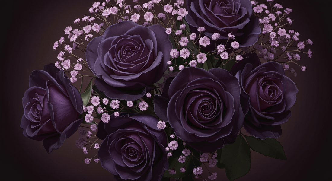 Black Plum Roses & Baby Breaths: The Ultimate Romantic Bouquet for Anniversaries