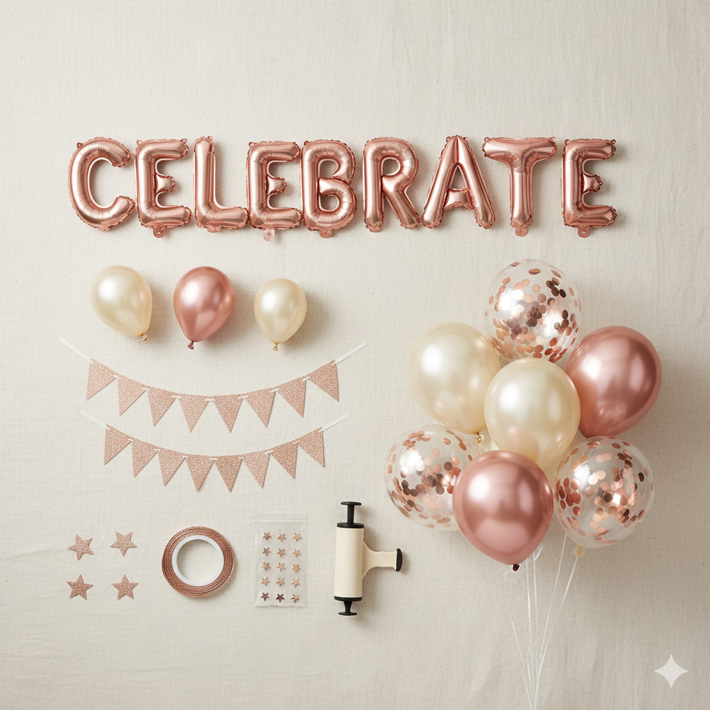A Touch of Rose Gold Magic: The Ultimate Balloon Decoration Set for Proposals, Birthdays, and Romantic Surprises