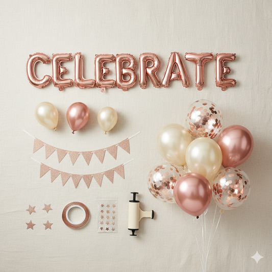 A Touch of Rose Gold Magic: The Ultimate Balloon Decoration Set for Proposals, Birthdays, and Romantic Surprises