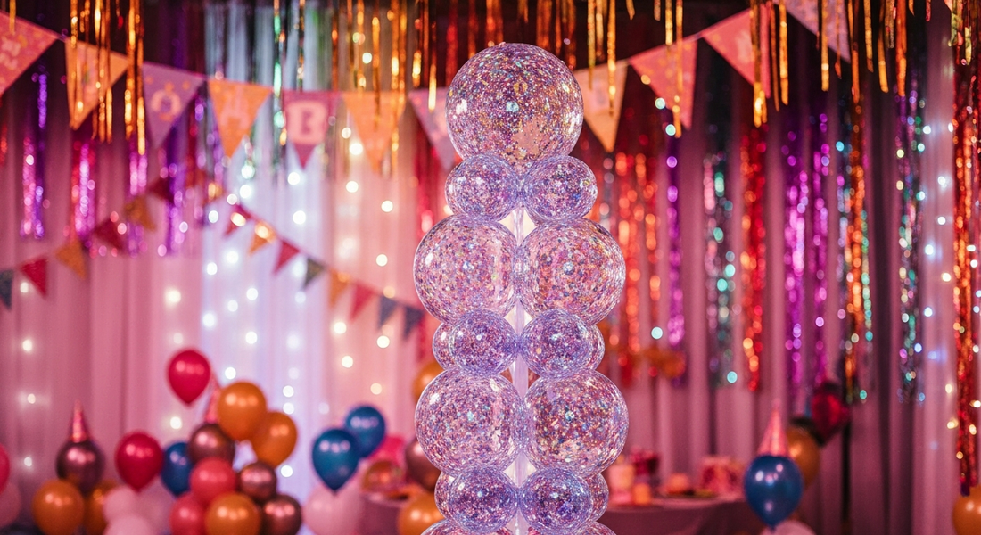 Crystal Balloon Column Set – Perfect for Parties, Birthdays & Surprise Decorations