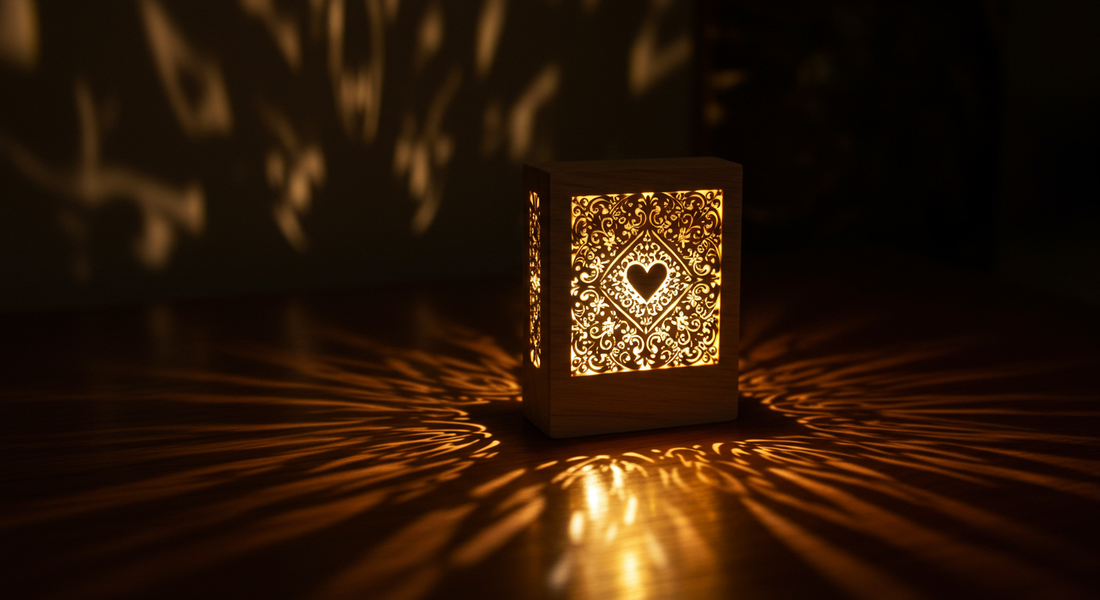 Custom engraved night lights as romantic gifts