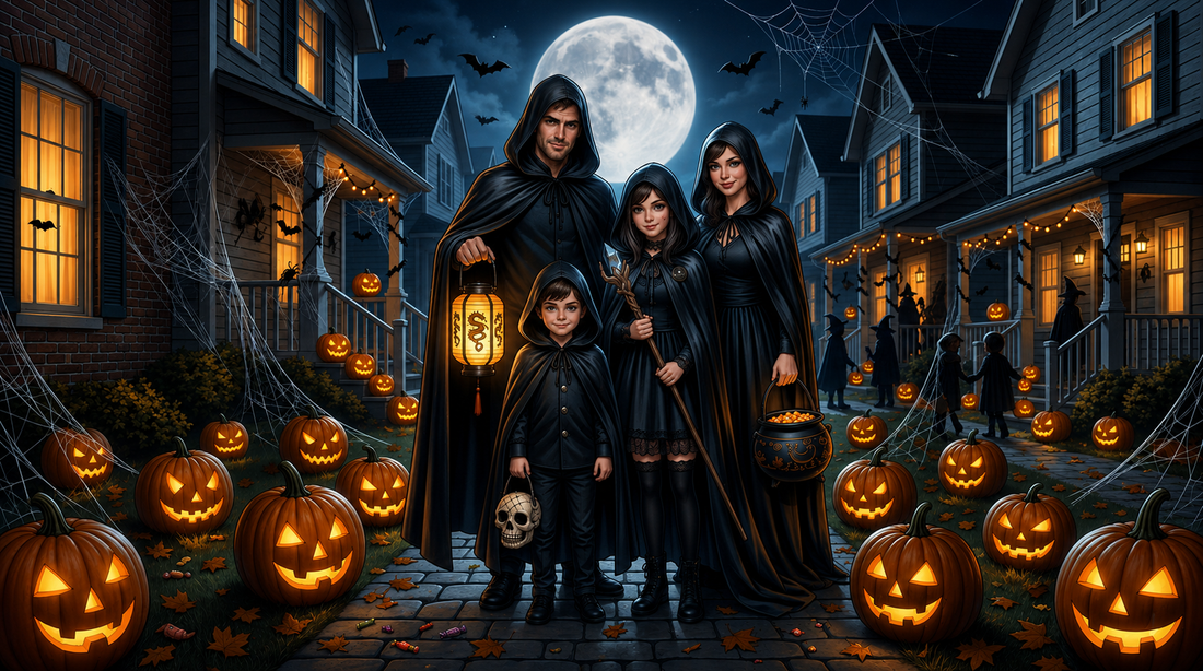 Create a Matching Family Costume This Halloween 2026 with the FeBlack Hooded Cloak party X party