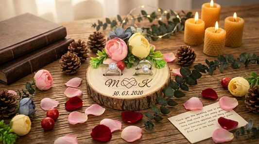 Want a Picture-Perfect Ring Bearer Setup? Here’s Why the Personalized Engraved Wooden Proposal Ring Holder Tray Is a Must-Have party X party