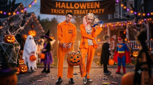 Planning a Halloween Group Costume? Try the Adult Jumpsuit Prison Costume/Cosplay Party Outfit party X party
