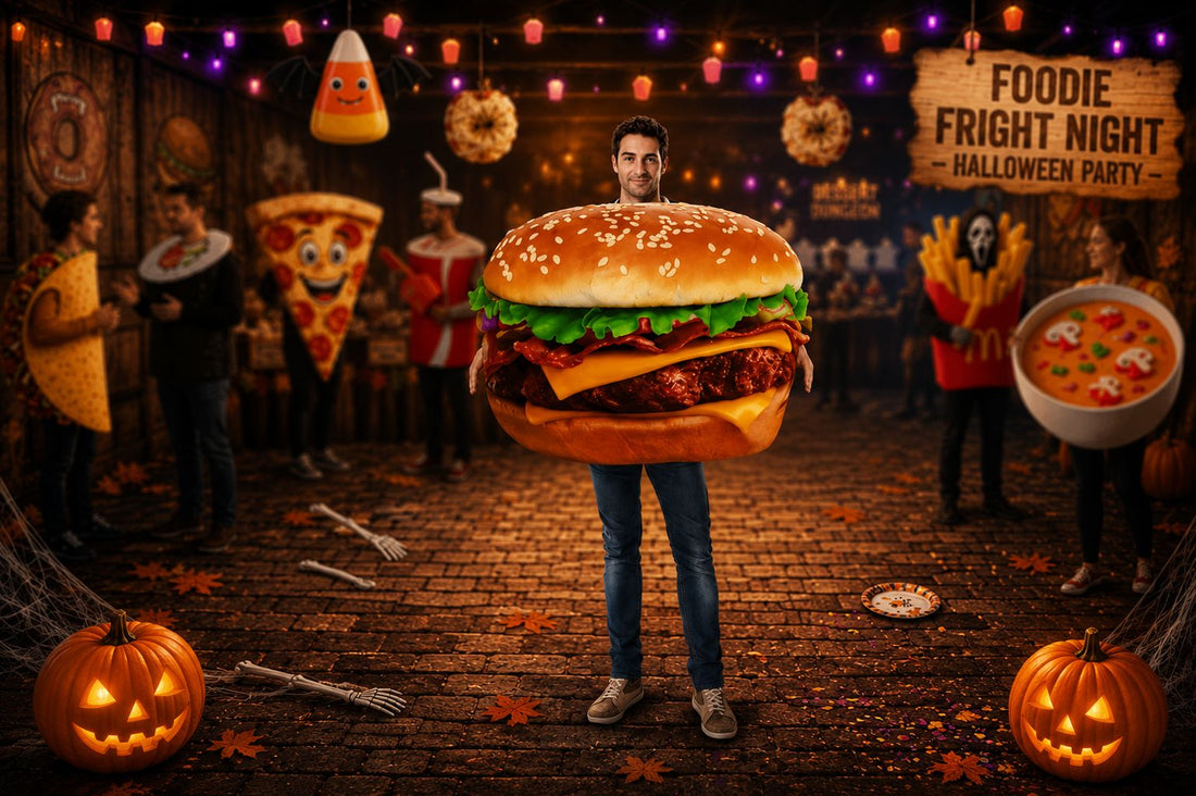 Why Food-Themed Group Costumes Are Perfect for Halloween Parties – Hamburger Halloween Costume party X party