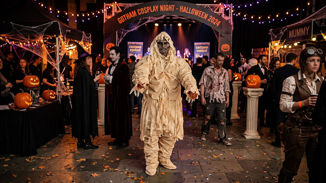 Spook Season Ready: Adult Mummy Costume – Beige Halloween Wrap Outfit for Spooky Fun Style Guide party X party