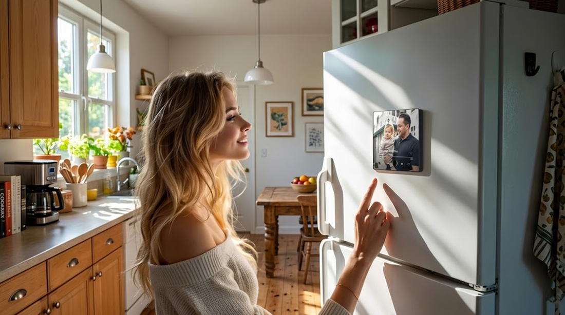 Too Many Family Photos Sitting on Your Phone? Turn Them into a Mother’s Day Gift with a Personalized Music Fridge Magnet – Custom Photo &amp; Song Scannable Code party X party