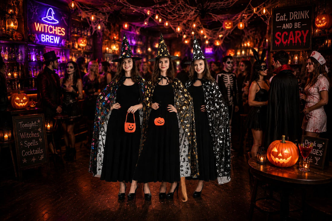 Own the Halloween Night: The Sexy Witch Look Made Easy with the Elegant Witch Costume Set for Halloween and Cosplay party X party