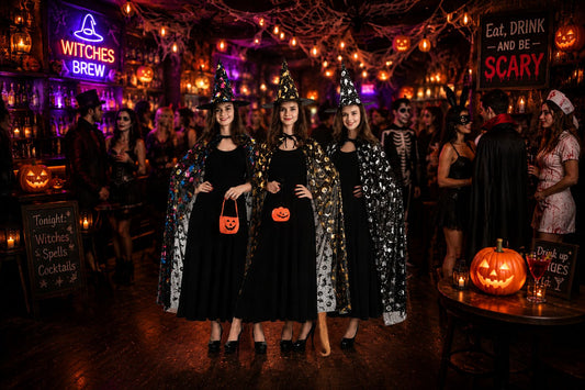 Own the Halloween Night: The Sexy Witch Look Made Easy with the Elegant Witch Costume Set for Halloween and Cosplay party X party