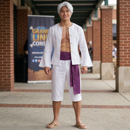 One Piece Wano Country Awakening – Monkey D. Luffy Gear 5 Sun God Nika Cosplay Costume 0024 party X party