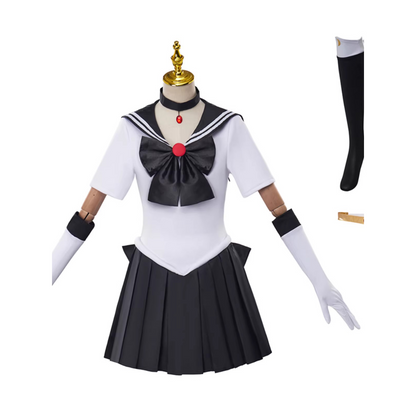 Sailor Moon Setsuna Meiou Cosplay Costume Full Set – Pluto Black Dress SM005 party X party