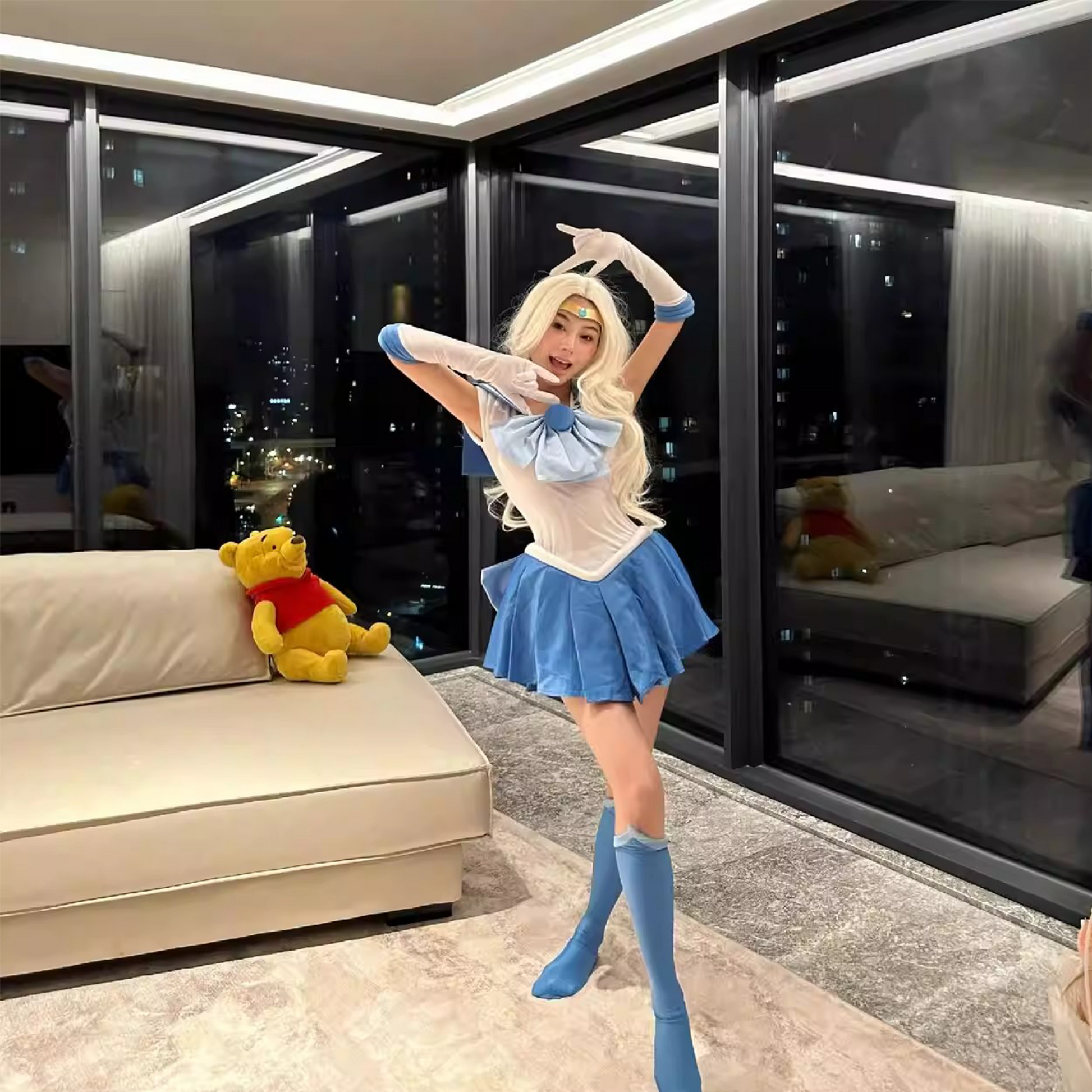 Sailor Moon Ami Mizuno Cosplay Costume Full Set – Mercury Light Blue Dress SM002 party X party
