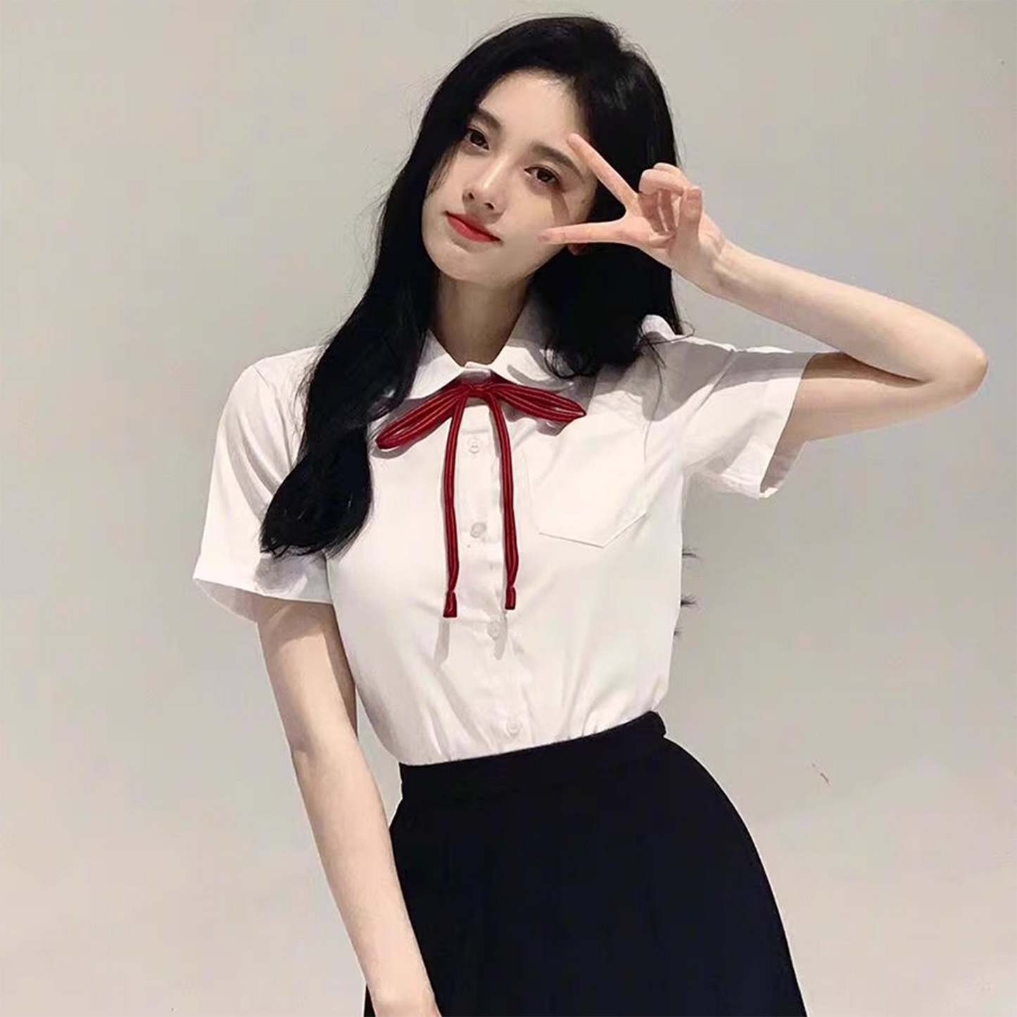 Long & Short Sleeve JK Uniform Shirt | Ju Jingyi Inspired Academy Style Student Shirt for Graduation Season C010 party X party