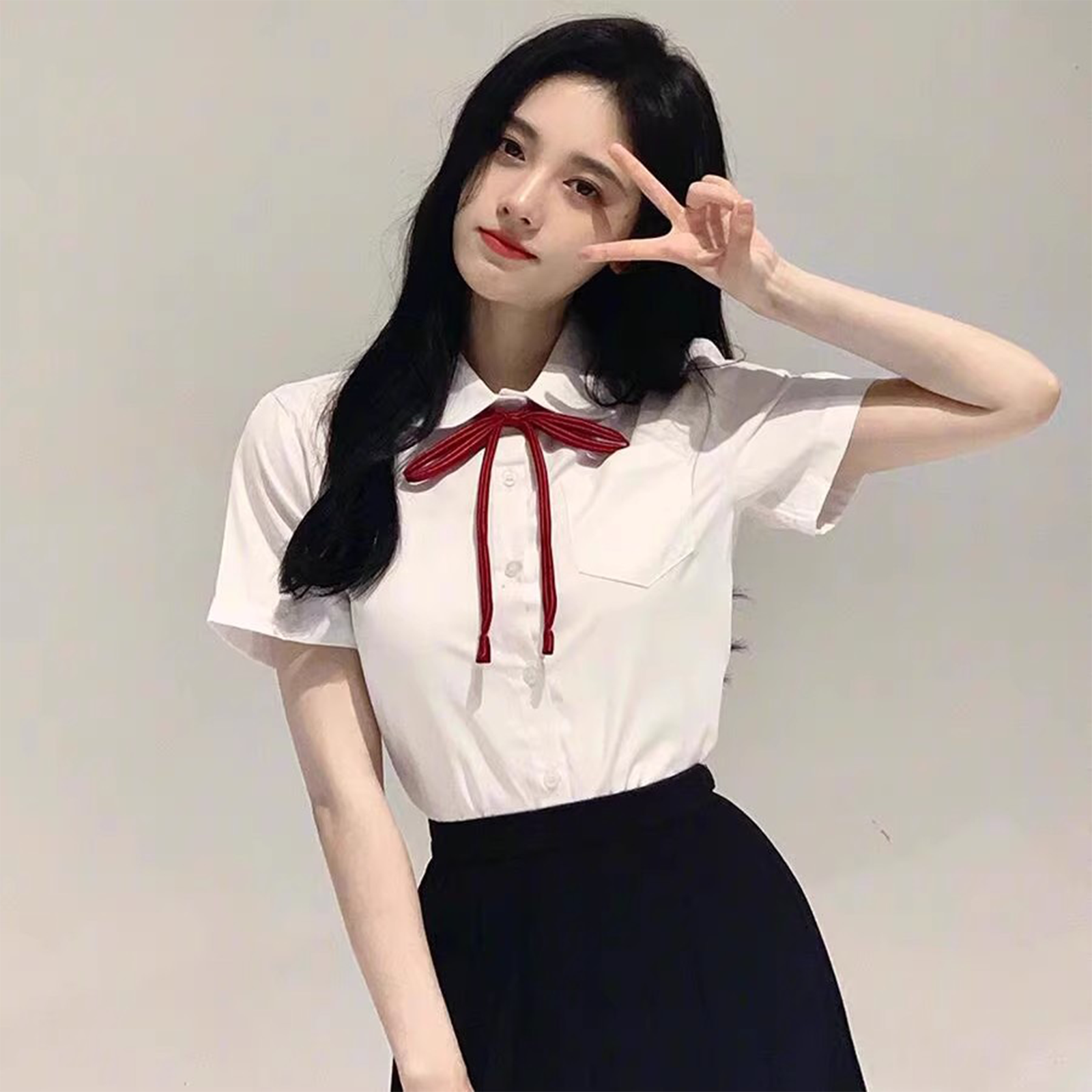 Long & Short Sleeve JK Uniform Shirt | Ju Jingyi Inspired Academy Style Student Shirt for Graduation Season C010 party X party