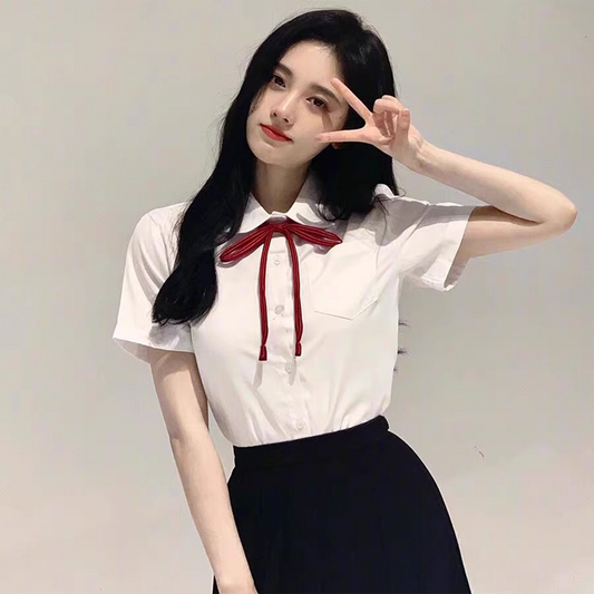 Long & Short Sleeve JK Uniform Shirt | Ju Jingyi Inspired Academy Style Student Shirt for Graduation Season C010 party X party