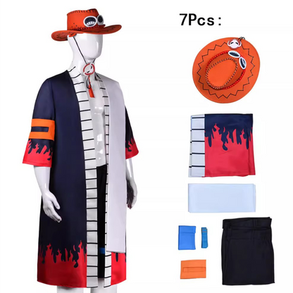One Piece – Portgas D. Ace Men’s Kimono Cosplay Costume Anime Character Role-Play Outfit O016 party X party