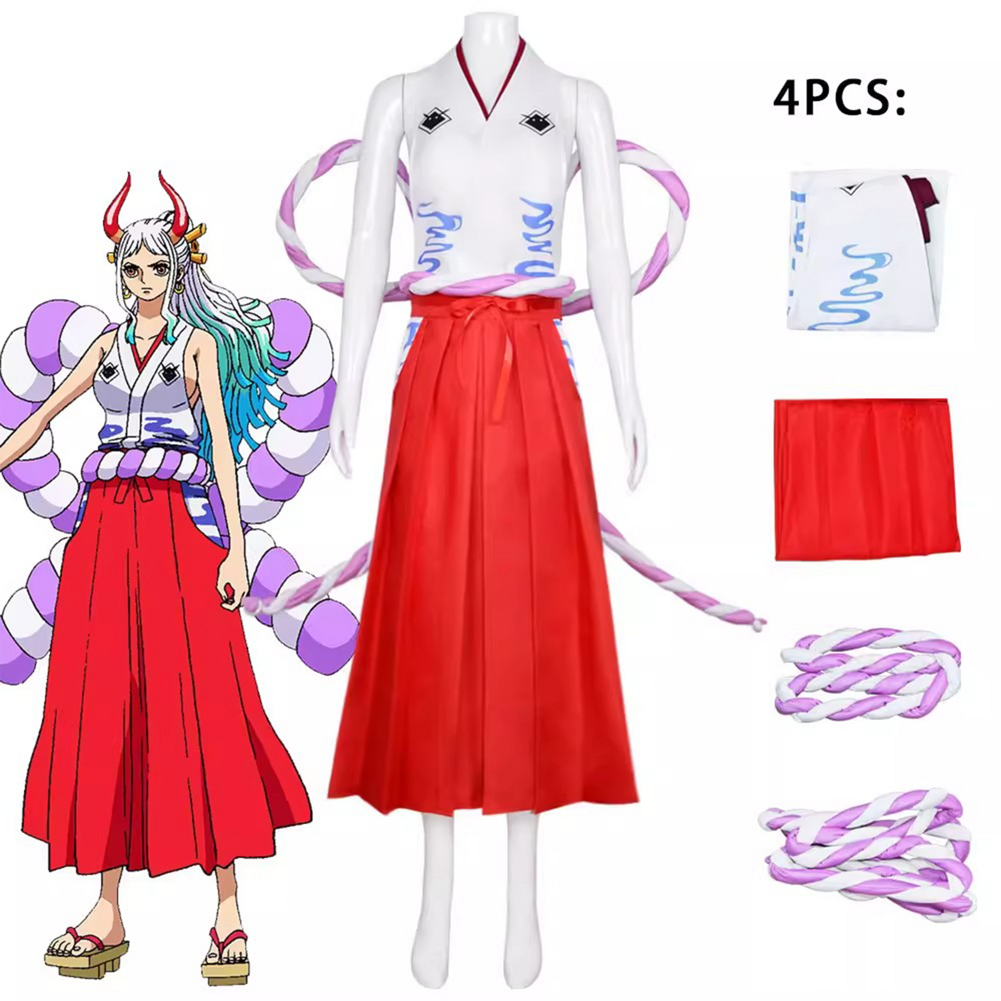 One Piece – Yamato Cosplay Costume – Halloween Women’s Party Performance Outfit 0008 party X party