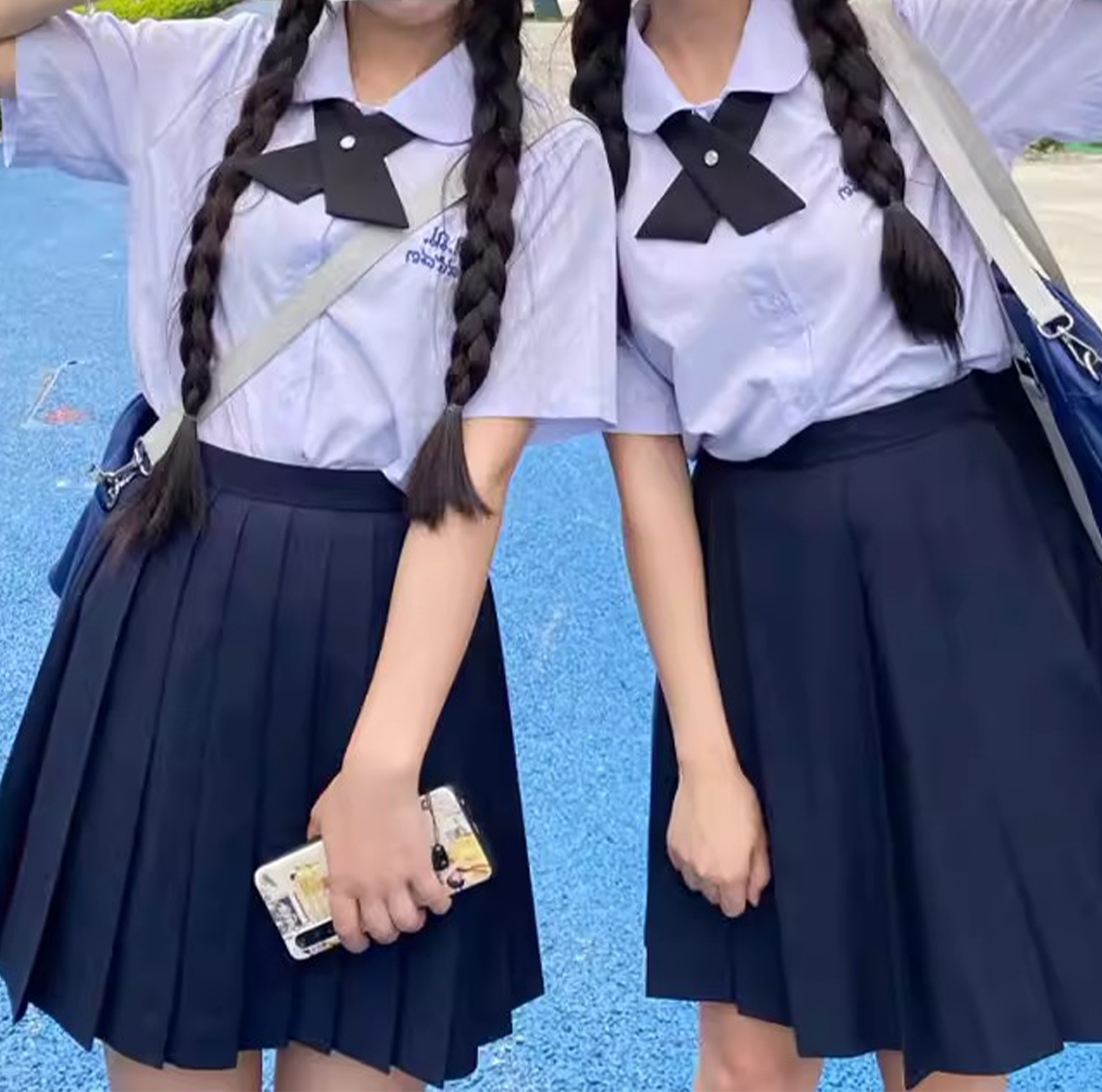 Thai School Uniform JK Set | Women’s Sweet Loose Slimming Academy Style | Graduation & School Activity Sailor-Style Set C050 party X party