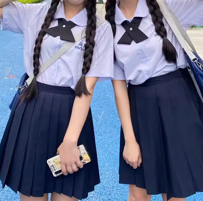 Thai School Uniform JK Set | Women’s Sweet Loose Slimming Academy Style | Graduation & School Activity Sailor-Style Set C050 party X party