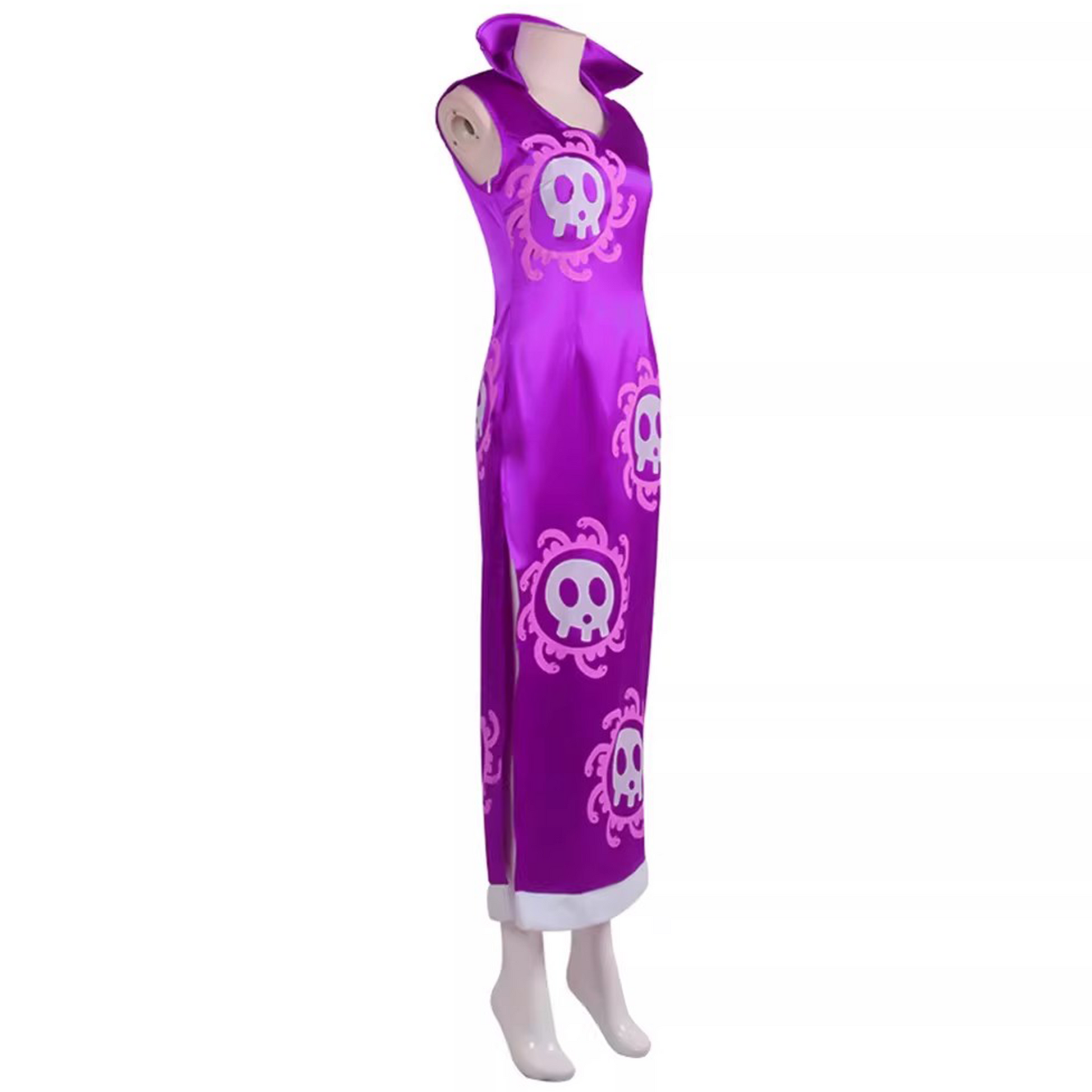 One Piece – Boa Hancock Cosplay Costume Anime Expo Performance Outfit Purple Cheongsam 0007 party X party