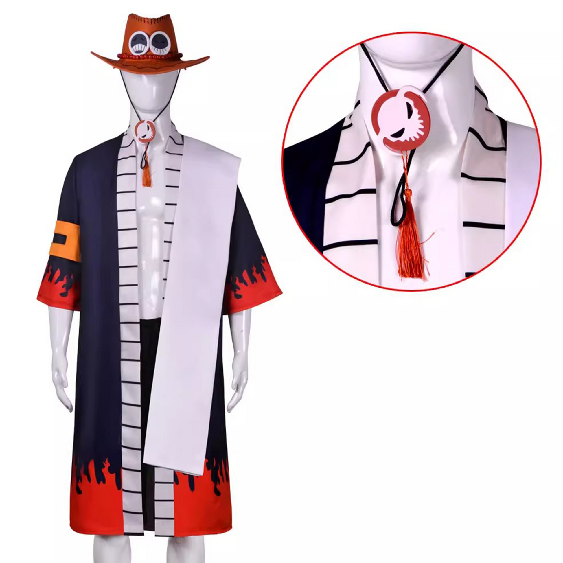 One Piece – Portgas D. Ace Men’s Kimono Cosplay Costume Anime Character Role-Play Outfit O016 party X party