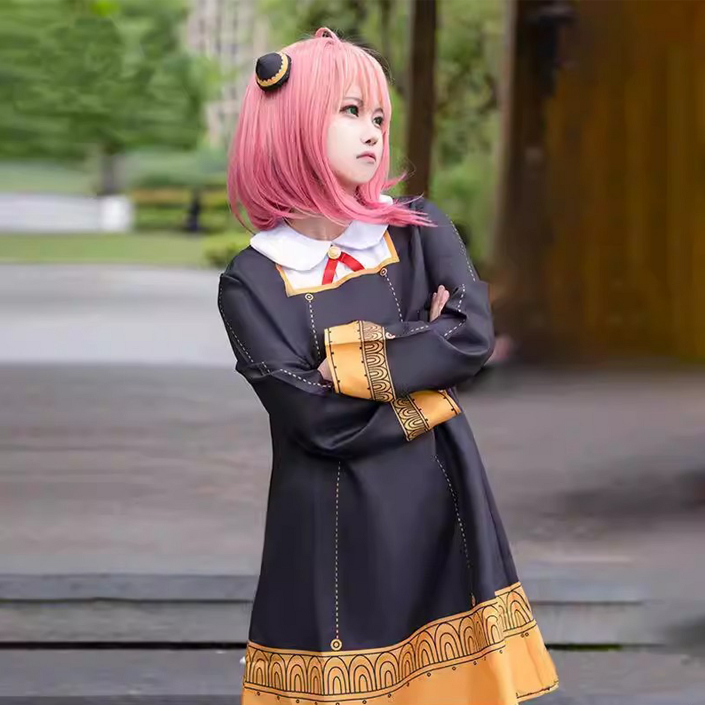 Spy x Family Anya Pink Cosplay Wig – Soft Anime Wig with Hair Net SF010 party X party