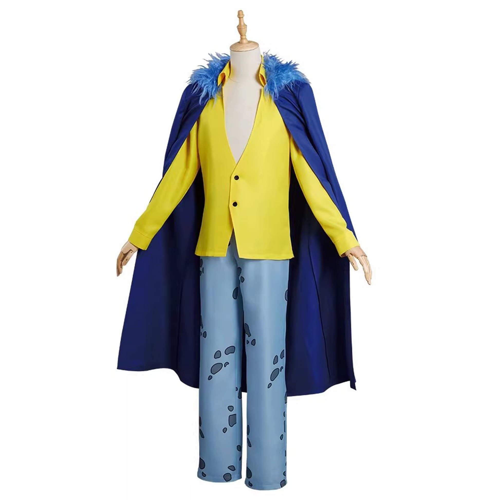 One Piece – Trafalgar D. Water Law Cosplay Costume with Hat – Anime Cloak & Trench Coat Outfit 0013 party X party