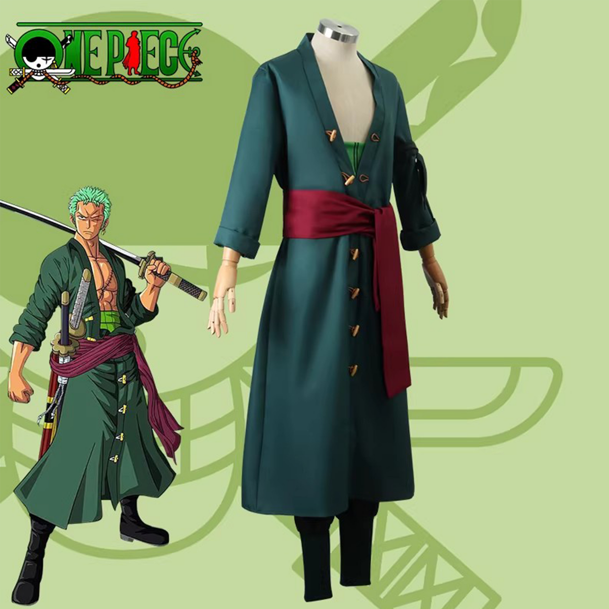 One Piece Film: Red Cosplay Halloween Costume – Roronoa Zoro (Two Years Later) 0004 party X party