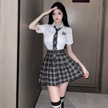 Plus Size "Pure Desire" JK Uniform Set | Curvy Adult Cosplay Skirt Outfit - Fits up to 90kg (C012) party X party