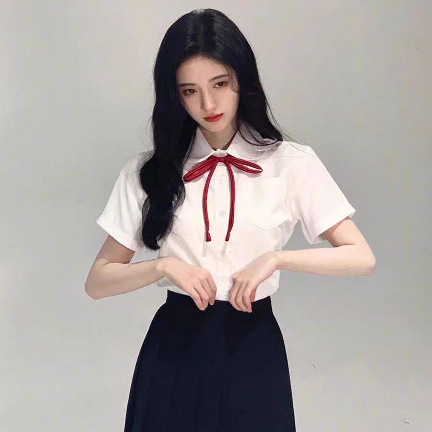 Long & Short Sleeve JK Uniform Shirt | Ju Jingyi Inspired Academy Style Student Shirt for Graduation Season C010 party X party
