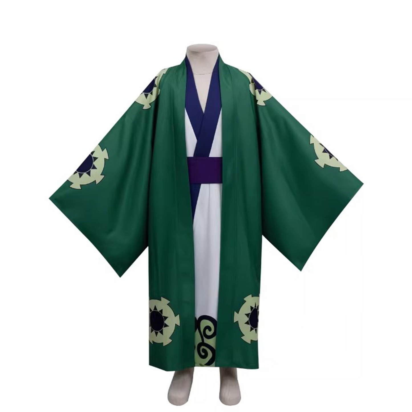 One Piece – Roronoa Zoro Wano Country Swordsman Haori Cloak Cosplay Costume Set 0006 party X party