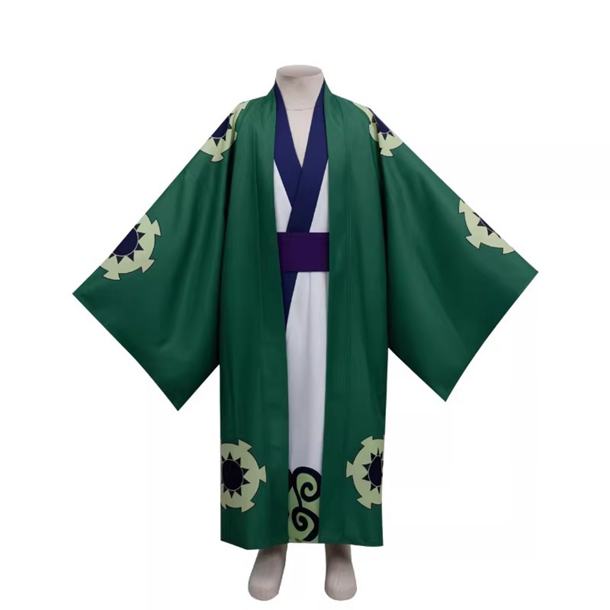 One Piece – Roronoa Zoro Wano Country Swordsman Haori Cloak Cosplay Costume Set 0006 party X party