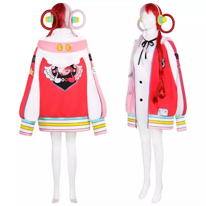 One Piece – Uta Full Cosplay Costume Set with Wig – Halloween & Children’s Day Outfit 0009 party X party
