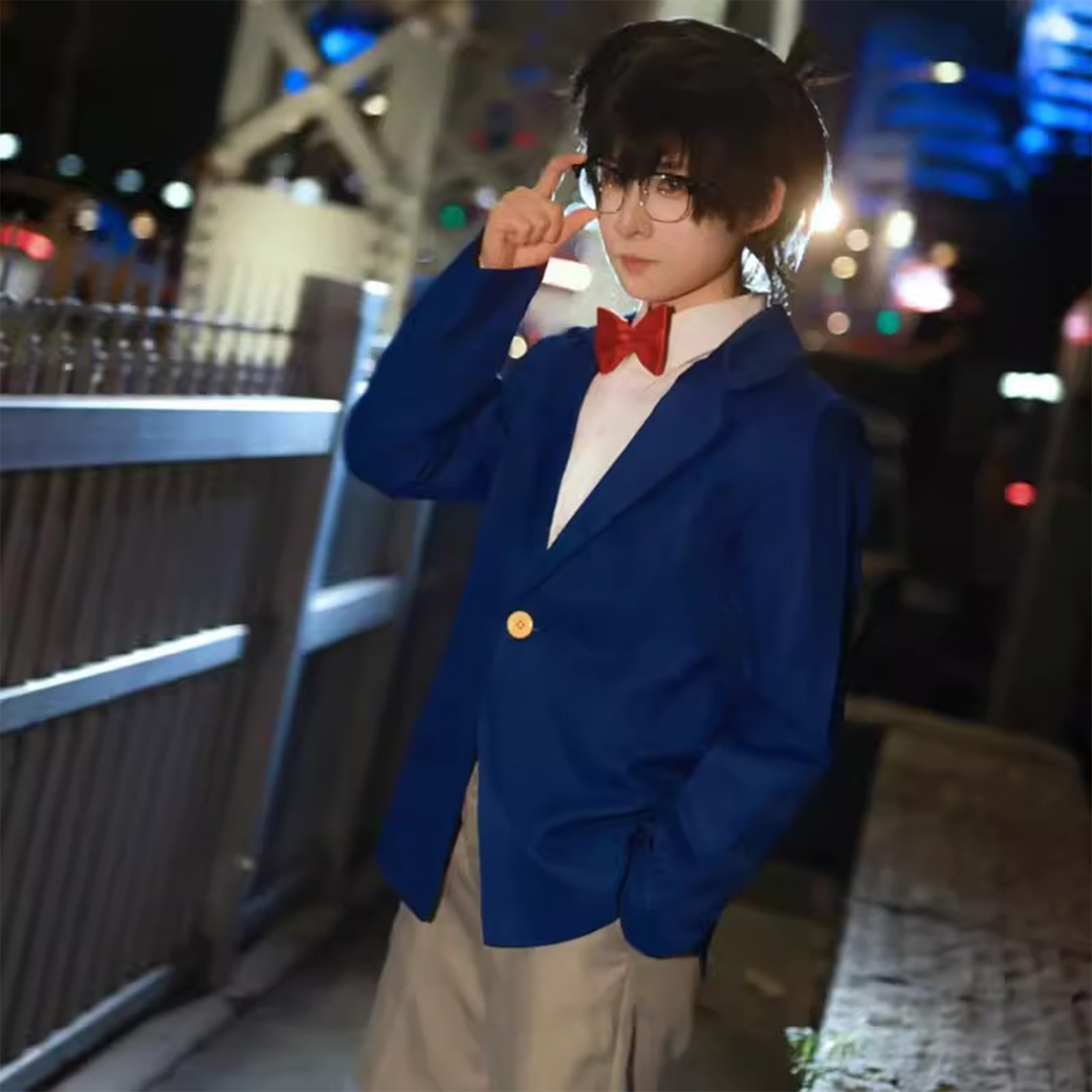 Detective Conan Cosplay Costume | Kudo Shinichi Adult Men’s Set | Children’s Halloween Anime Outfit & School Uniform C068 party X party