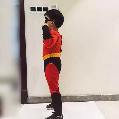 The Incredibles Children’s Superman Agent Cosplay – Halloween Warrior Stage Bodysuit Performance Outfit | DC016 party X party