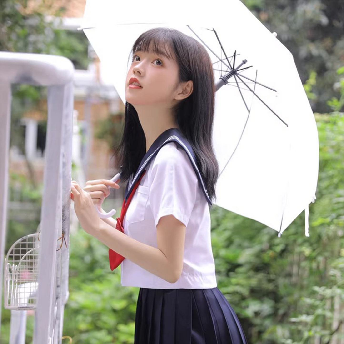Authentic Japanese Sailor Suit Set | Three-Line Academy Style JK Uniform | Women’s Summer Class & Graduation Group Uniform C033 party X party