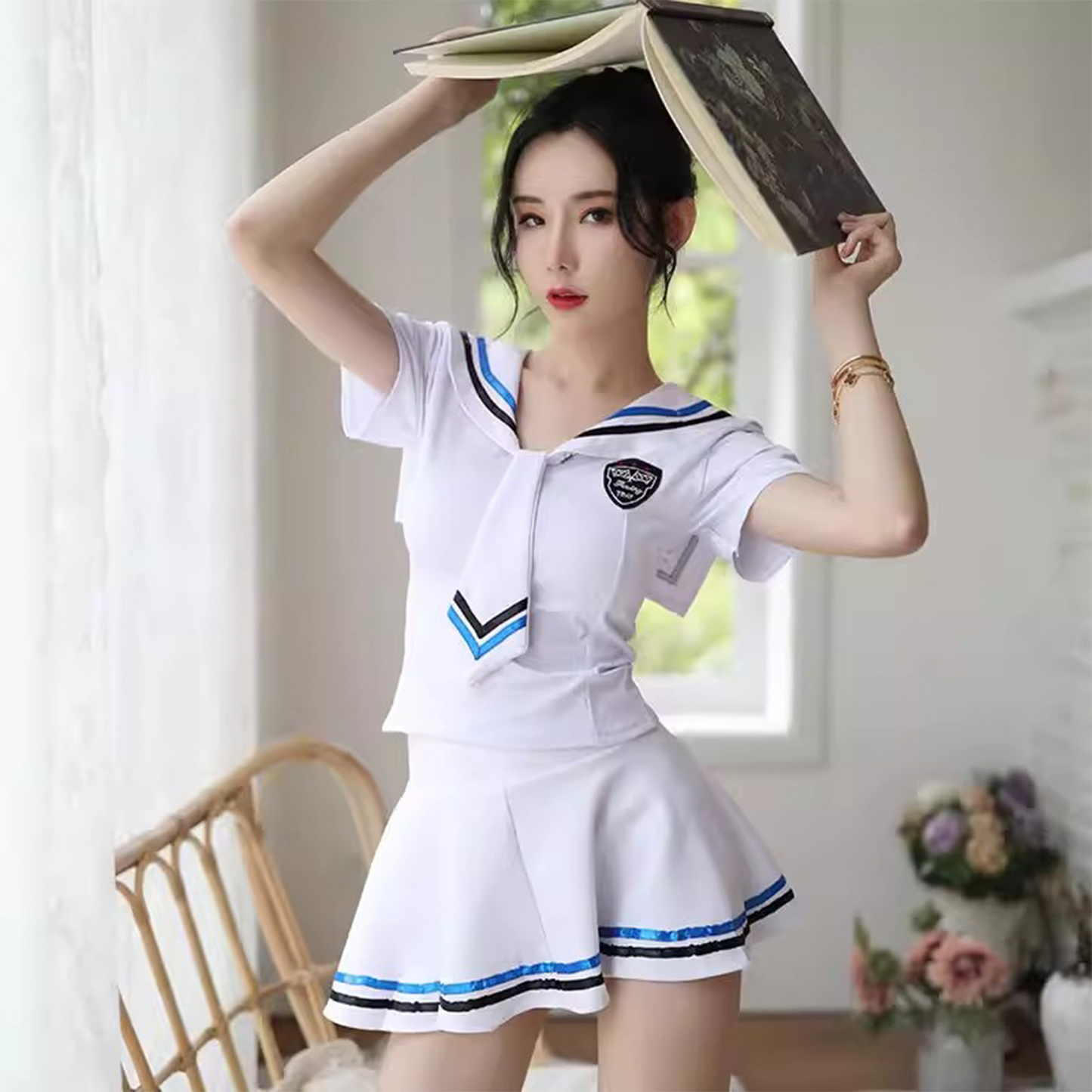 Sexy Japanese Sailor Suit | Plus-Size Women’s JK Role-Play Costume | Pure-Desire Nightclub & Football Baby Student Uniform C043 party X party
