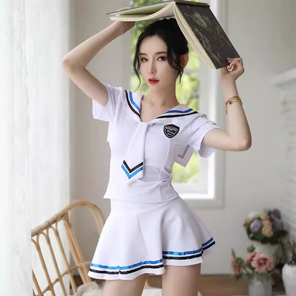 Sexy Japanese Sailor Suit | Plus-Size Women’s JK Role-Play Costume | Pure-Desire Nightclub & Football Baby Student Uniform C043 party X party