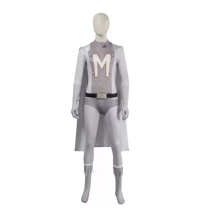 M Superman Gray Cosplay – New City Superman Villain Bodysuit with Cape – Stage Performance Costume | DC006 party X party