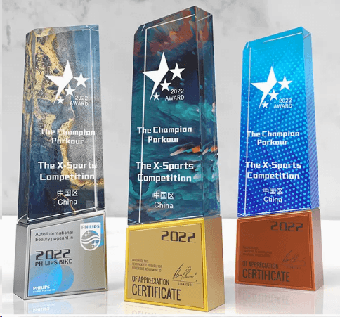 Crystal Trophy Souvenir Trophy Customizable Color Creative Trophy – TR-625 - party X party