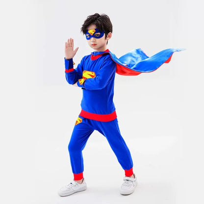 Superman Cape Outfit – Children’s Boys Hoodie Set, Spring/Autumn Halloween Cosplay | DC020 party X party