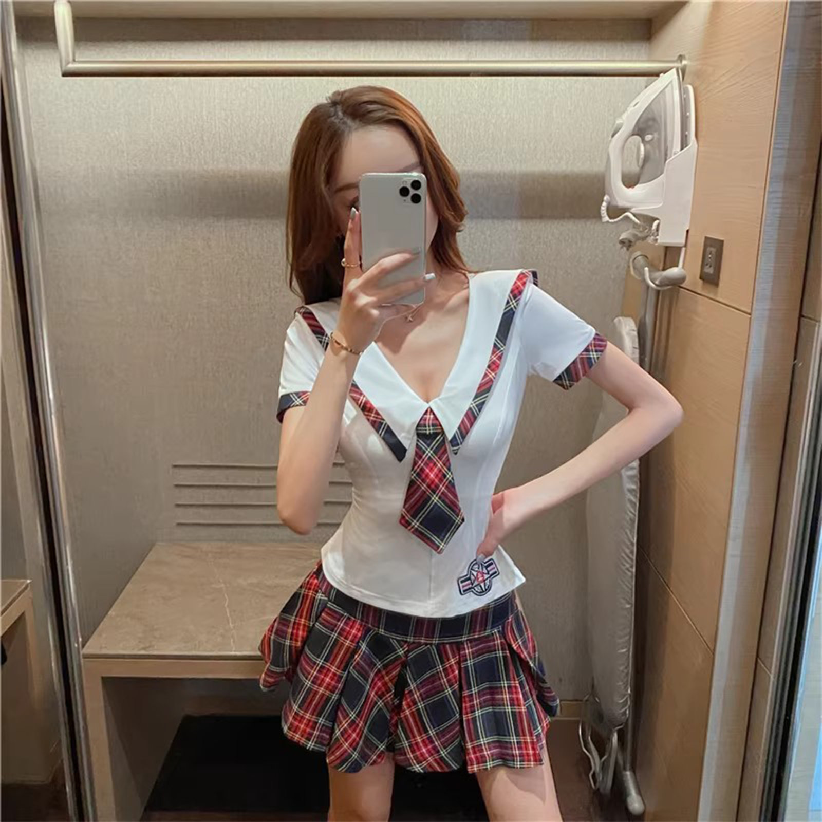 Hotel Foot Massage Student Uniform | Nightclub & KTV Princess Workwear | Professional Technician Pleated Skirt Service Set C065 party X party